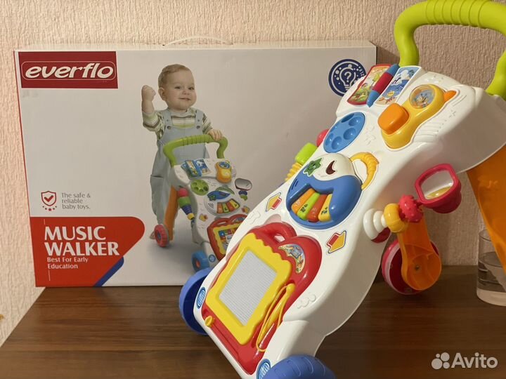 Музыкальные ходунки каталка для детей