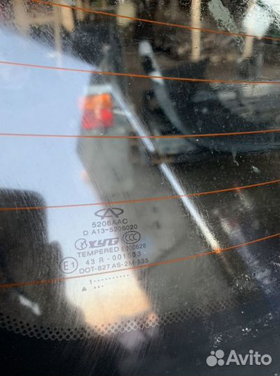 Стекло заднее chery bonus a13