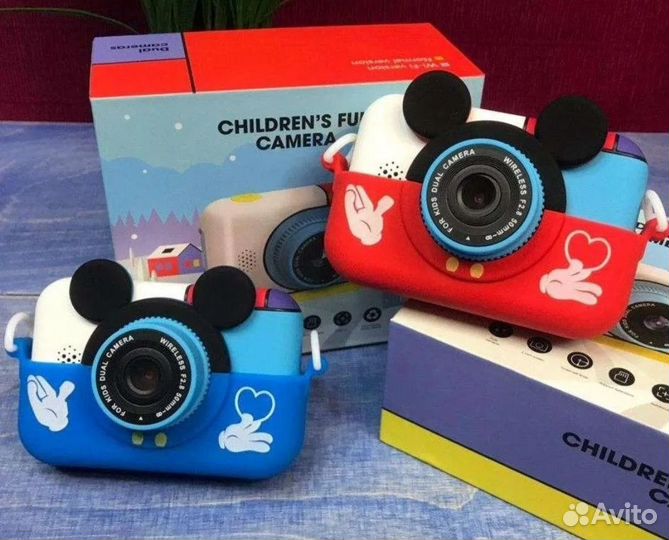 Детский фотоаппарат микки маус premium
