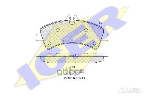 Колодки торм диск MB sprinter 5-t (906) 509CDi