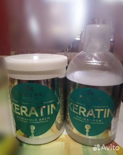 Шампунь и маска с кератином