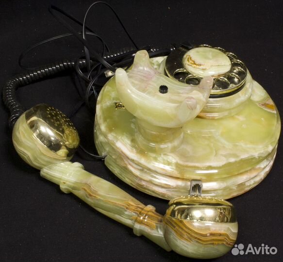 Телефон из натурального камня оникс. рабочий, новы