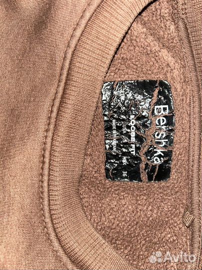 Коричневый свитшот bershka