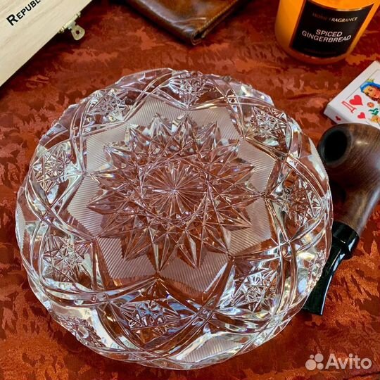 Хрусталь подсвечник Пепельница Винтаж СССР