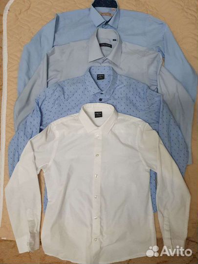 Набор школьных рубашек для мальчика 10-11 лет 4 шт