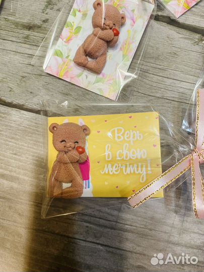 Мыло ручной работы мини мишка