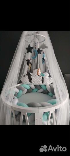 Детская кроватка трансформер с маятником
