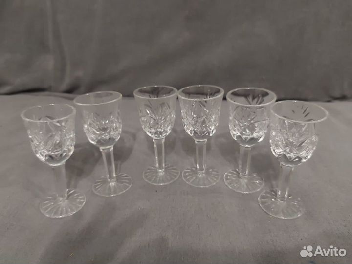 Хрустальные рюмки на ножке СССР