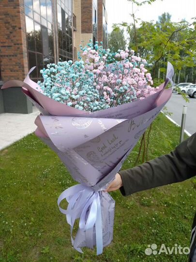 Букет цветов из гипсофилы