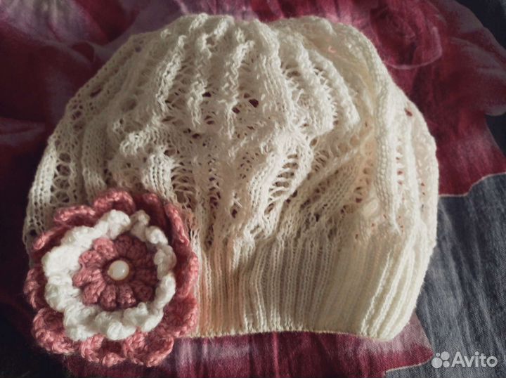 Летняя шапочка малышке 1-2 года