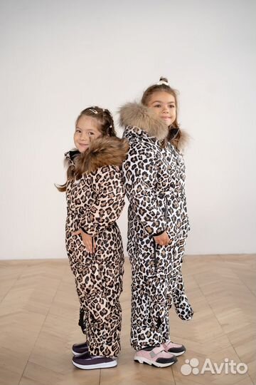 Зимний комбинезон новый леопард на девочку