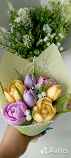 Букет тюльпанов из мыла