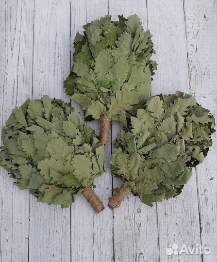 Веник для бани Дуб, Береза, травы