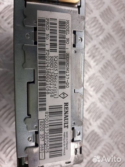 Магнитола Renault Modus 2004 8200357388