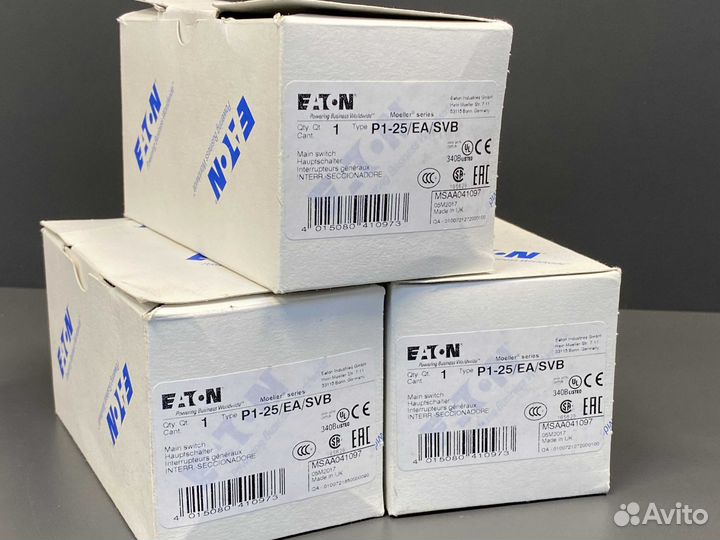 Eaton moeller P1-25 EA SVB новый, 3 шт