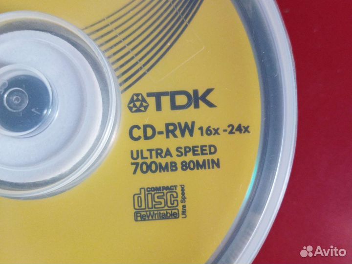 Диски CD-RW TDK 16x-24x box 10 шт