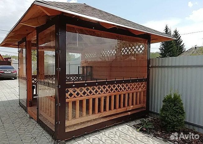 Мягкие окна для террасы, беседки, веранды под ключ