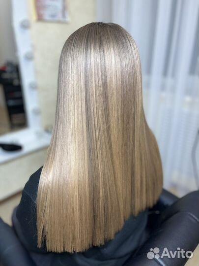 Кератиновое выпрямление волос