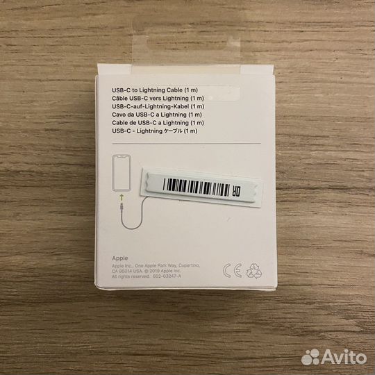 Кабель USB-C lightning apple новый