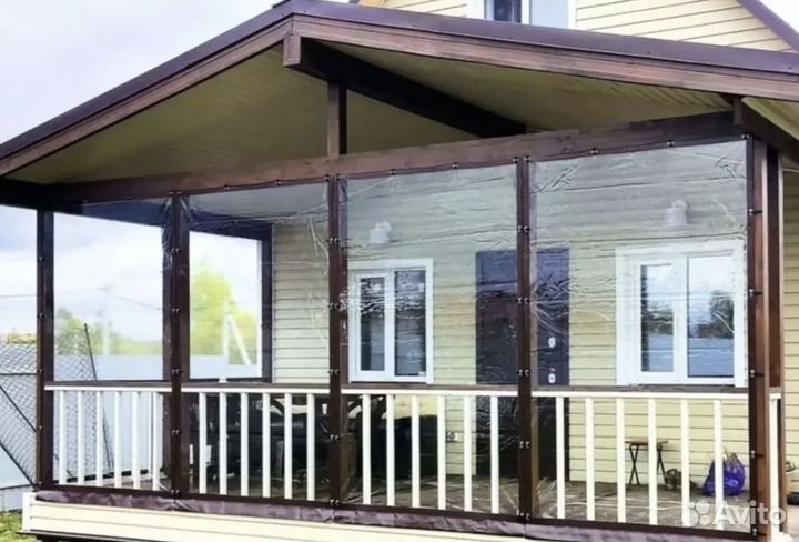 Гибкие окна для беседки