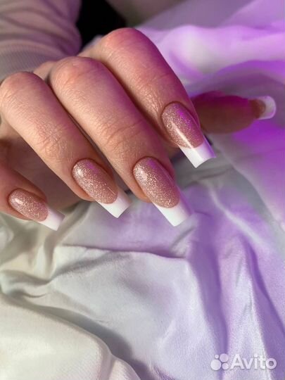 Маникюр, Наращивание ногтей, выкладной френч