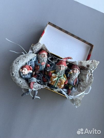 Ватные елочные игрушки