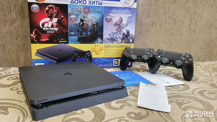 Sony PS4 slim 1tb. С играми