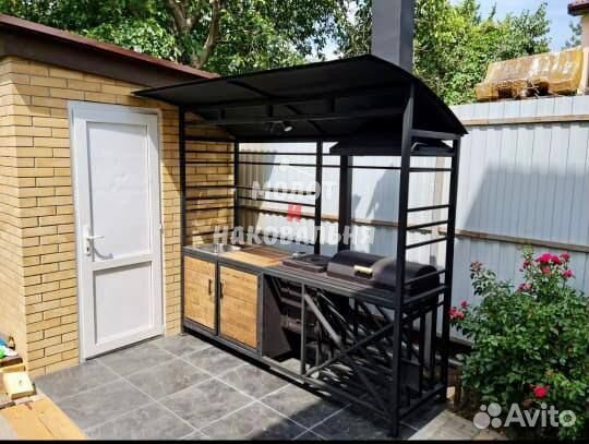 Мангал с печью под казан