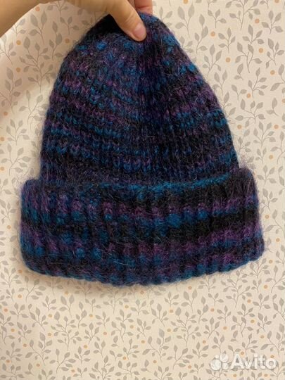Комплект шапка такори и снуд, мохер, handmade