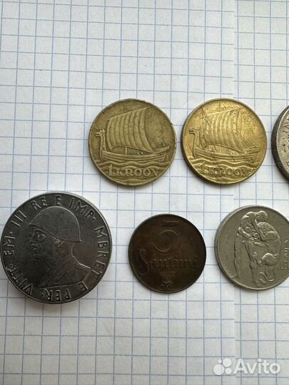 Монеты из разных стран довоенные