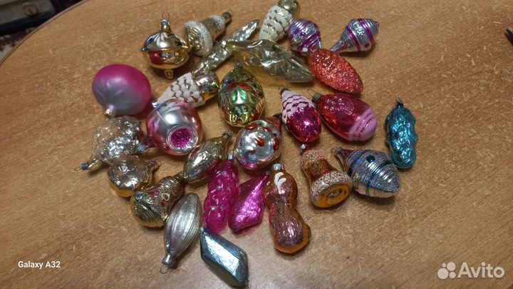 Стеклянные ёлочные игрушки СССР