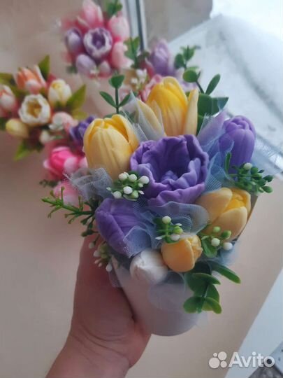 Мыло и букеты ручной работы