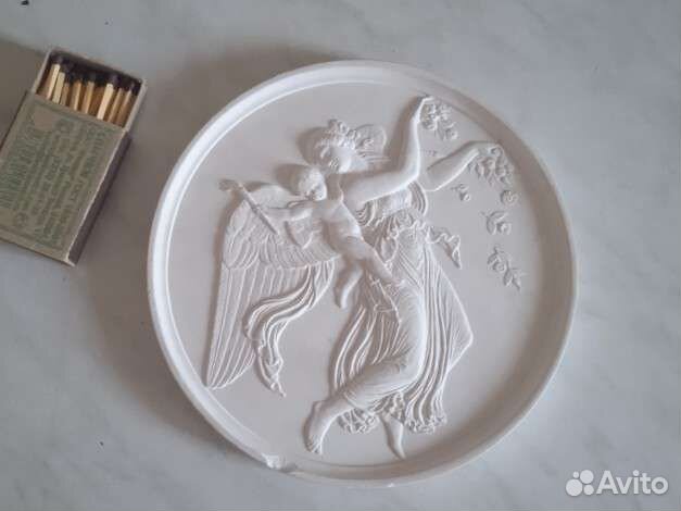 Панно гипсовое, античный сюжет, 14 см