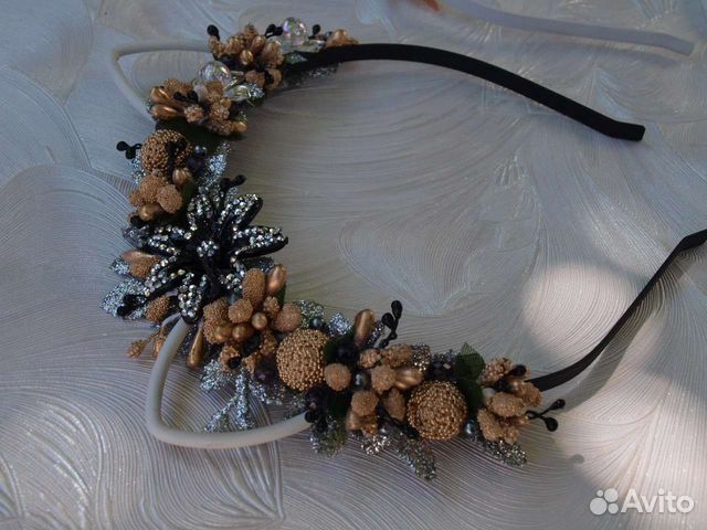 Ободок для волос ручной работы