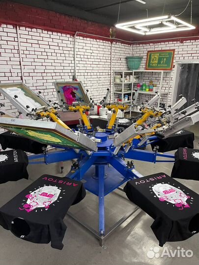 Шелкография оптовая печать на футболках, текстиле