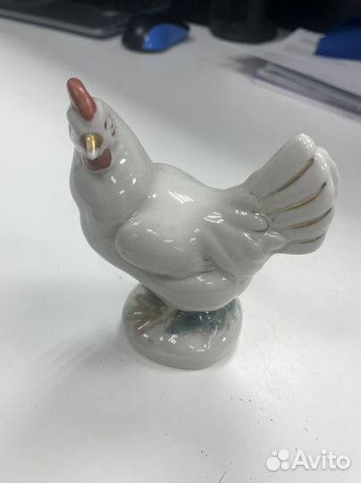 Статуэтка «Курочка» старая гжель