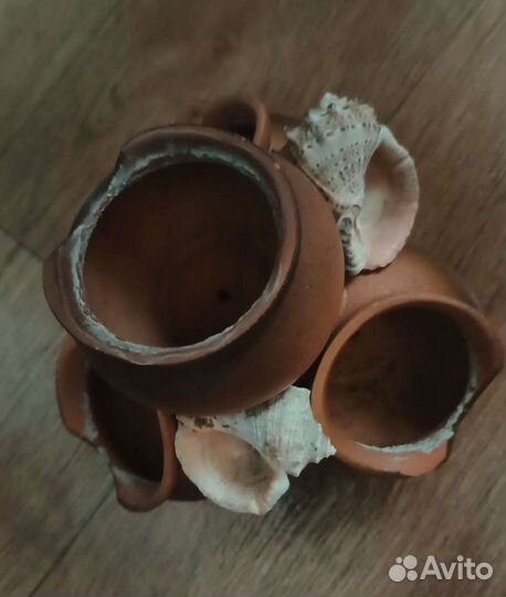 Горшок керамика, для аквариума