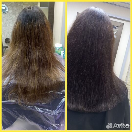 Модель на окрашивание волос