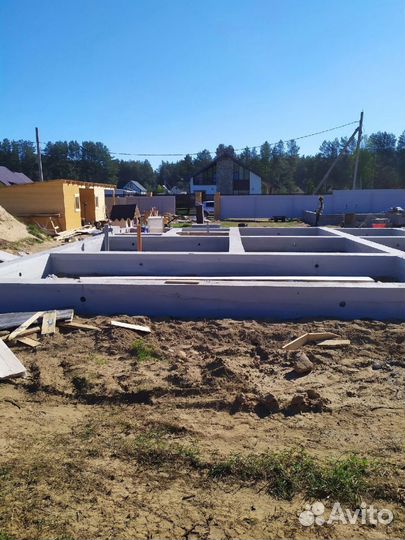 Бетонные работы фундамент отмостка дорожки