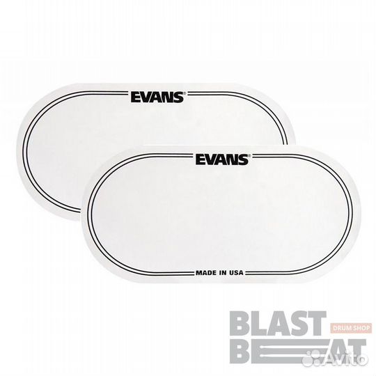 Наклейки для бас-барабана Evans EQ Двойные Прозрач