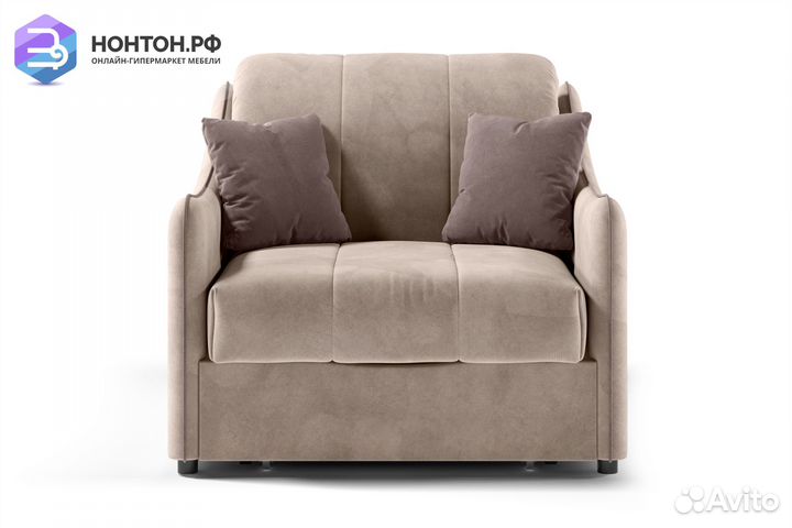 Кресло аккордеон Эско бежевое / коричневое