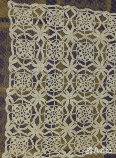 Плед ажурный крючком 160*62