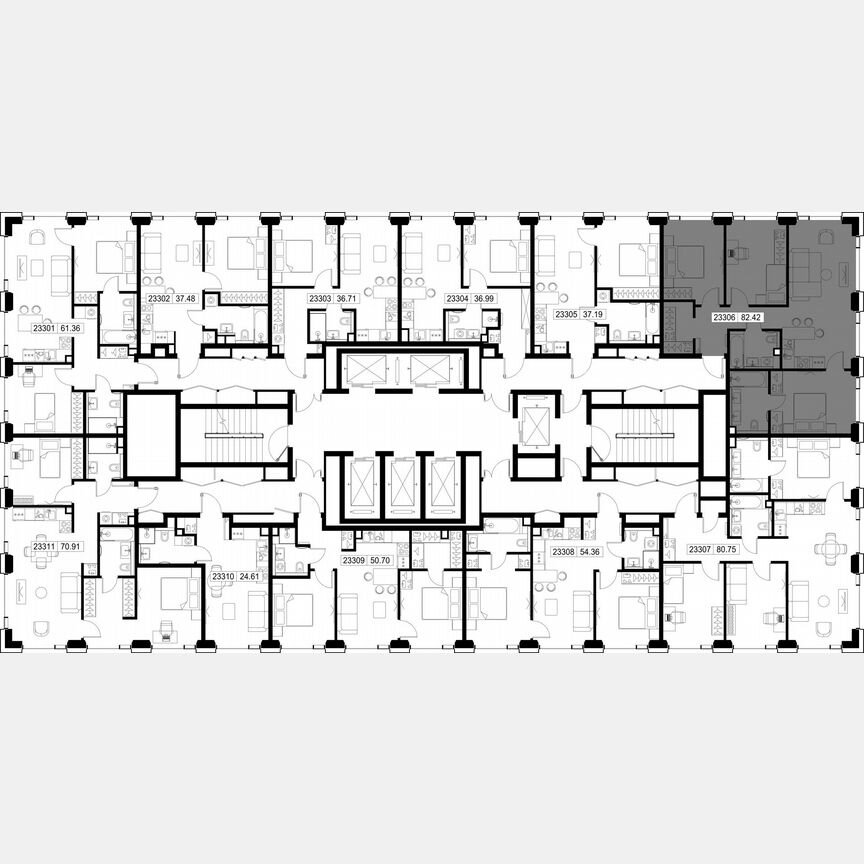 3-к. квартира, 82,4 м², 33/59 эт.