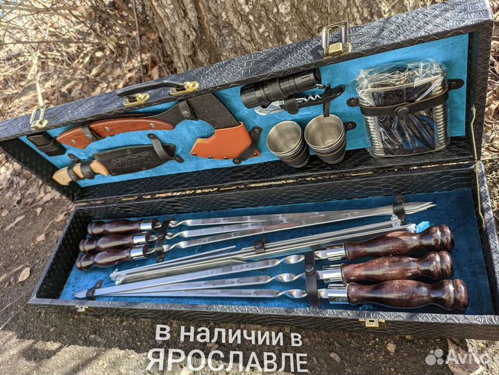 Набор шампуров с топором и ножом Кизляр