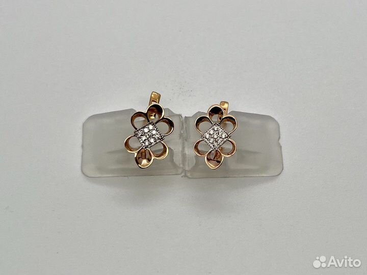 Золотые серьги 585 пробы