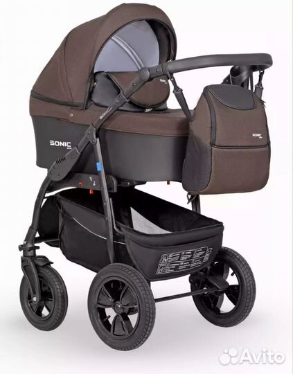 Коляска Verdi Sonic plus 3 в 1 коричневая