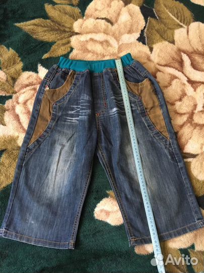 Бриджи джинсовые, рост 160