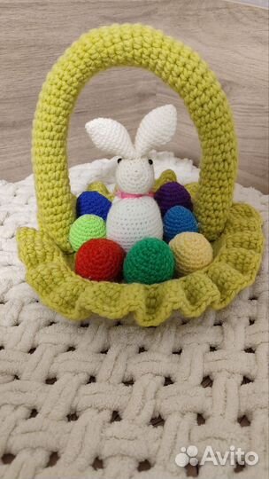Пасхальная корзина ручной работы