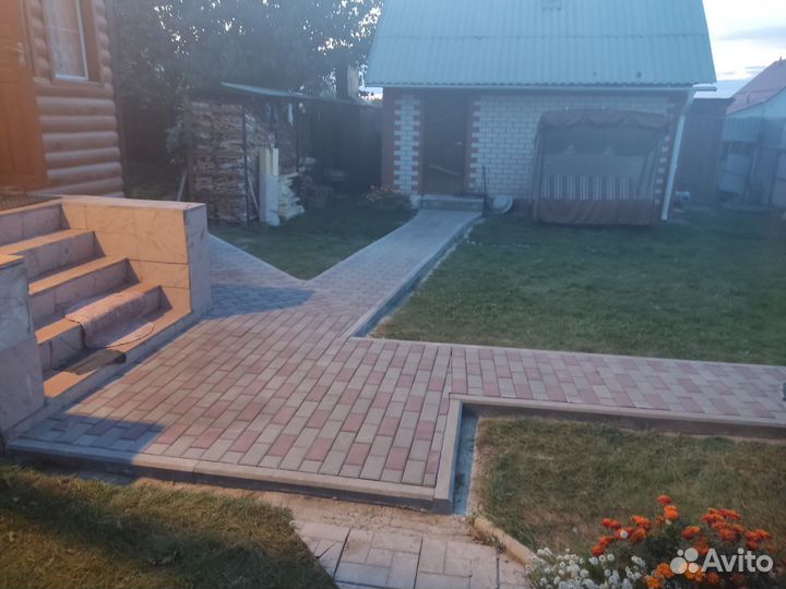 Монтаж тротуарной плитки