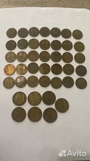 Монеты СССР 1 - 2 - 3 - 5 копеек разных годов